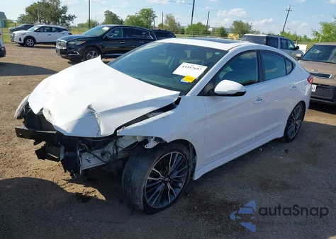 2018 Hyundai Elantra Sport из США, поврежденный, VIN KMHD04LB5JU534753